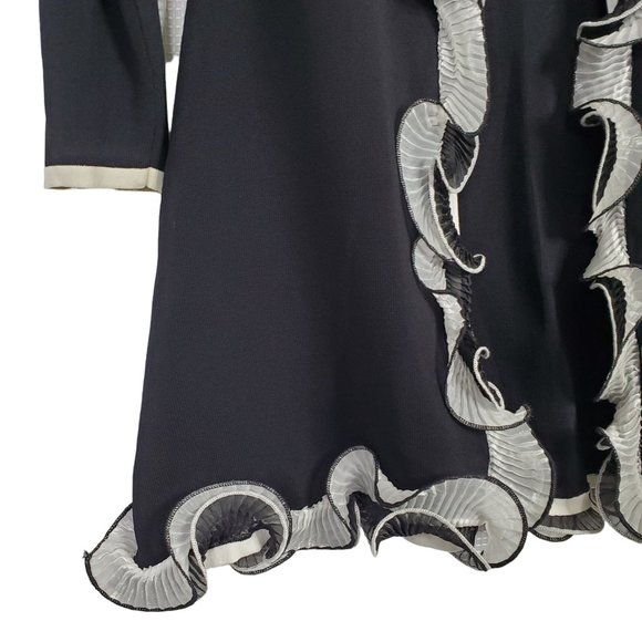 Talk of the Walk Boutique Size S Jacket Light Knit Ruffle Frilly Flyaway Duster - Picture 7 of 12